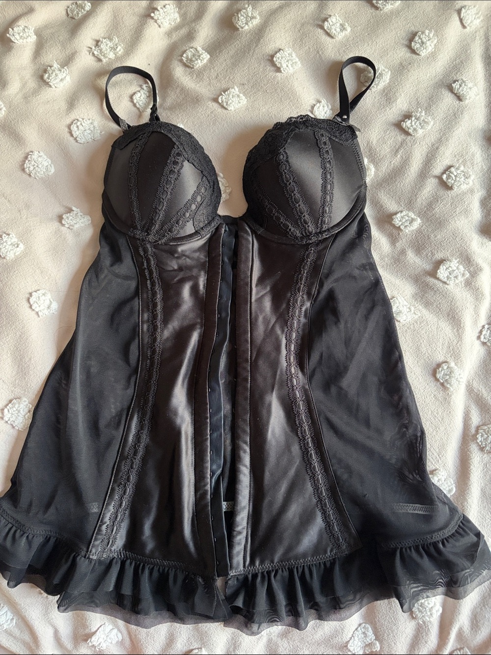 Black Lace-Trim push-up Babydoll - Women Intimates & Sleepwear